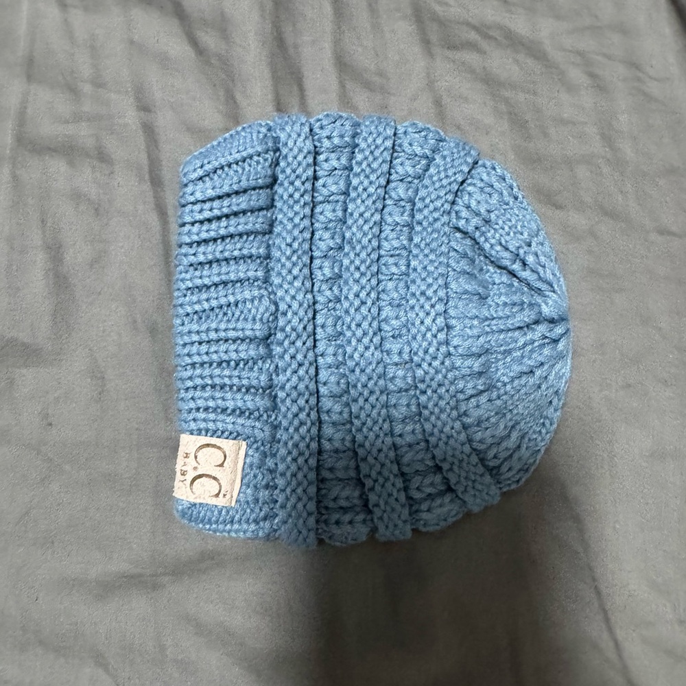 C.C Blue Knit Beanie Hat